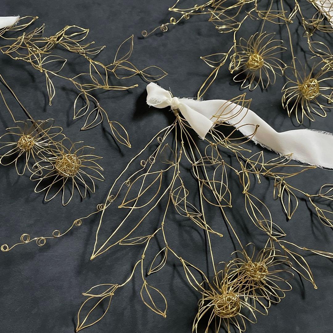 【ご依頼ページ】オーダー ガーベラのスワッグ&レタリング あなたらしく〖真鍮〗