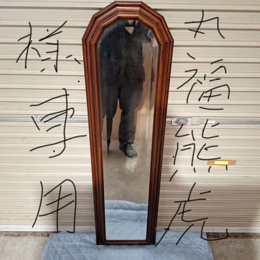 イタリア製 木製 壁掛け 鏡 ウォールミラー アンティーク調 ヴィンテージ