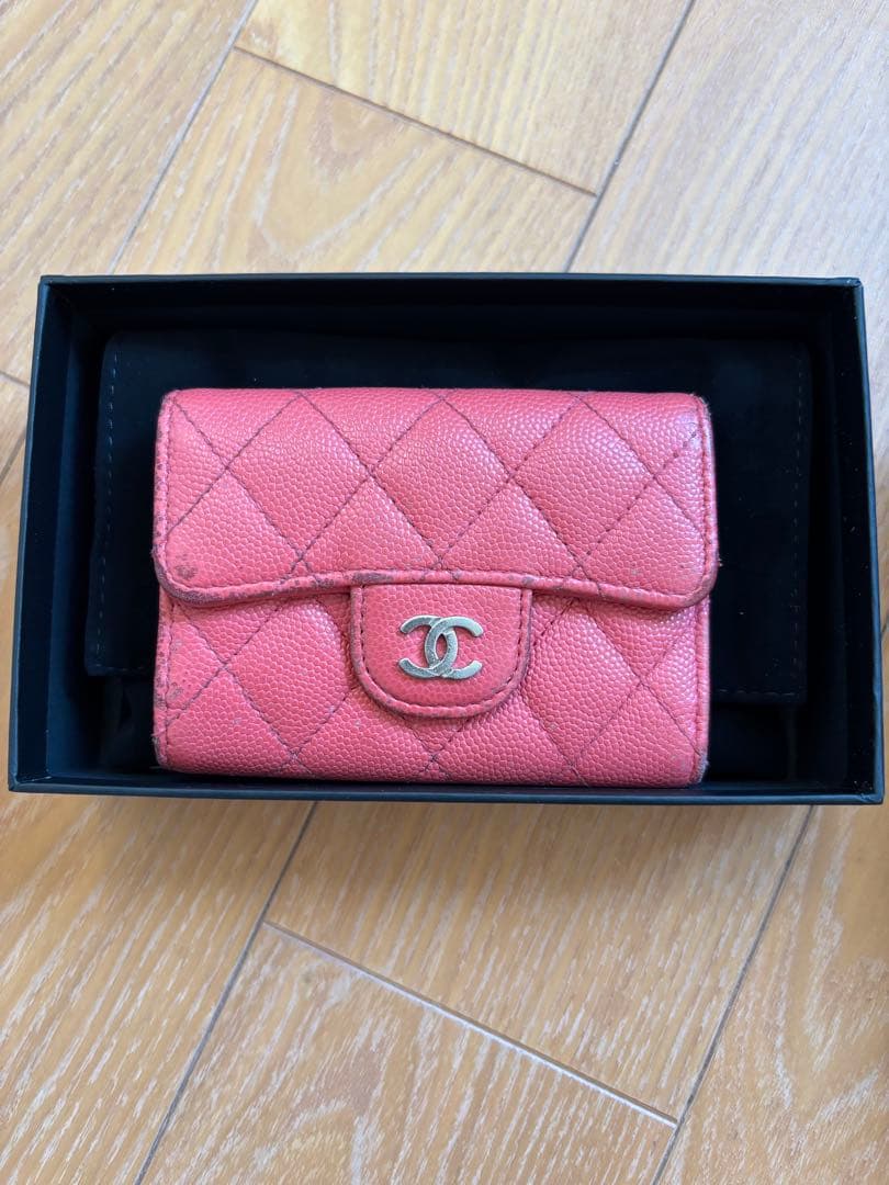 CHANEL キルティング ピンクキーケース