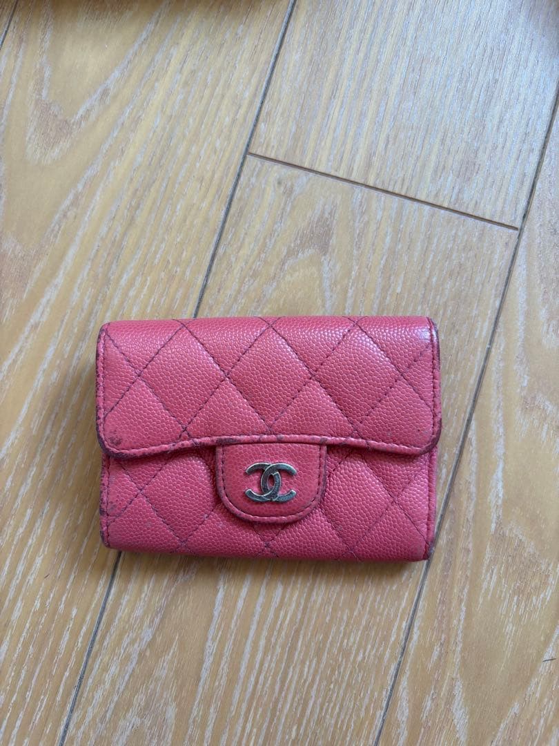 CHANEL キルティング ピンクキーケース