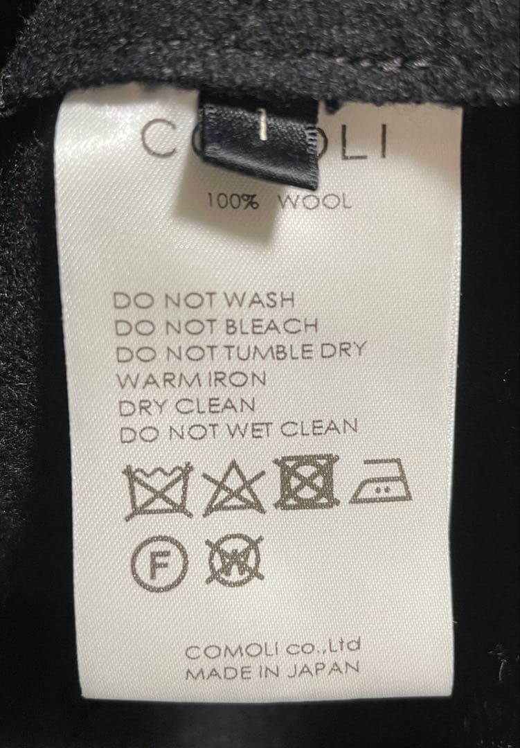 美品　COMOLI 18AW メルトンフーデッドコート 1