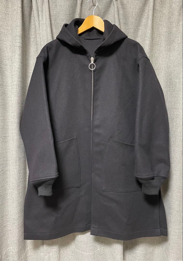 美品　COMOLI 18AW メルトンフーデッドコート 1