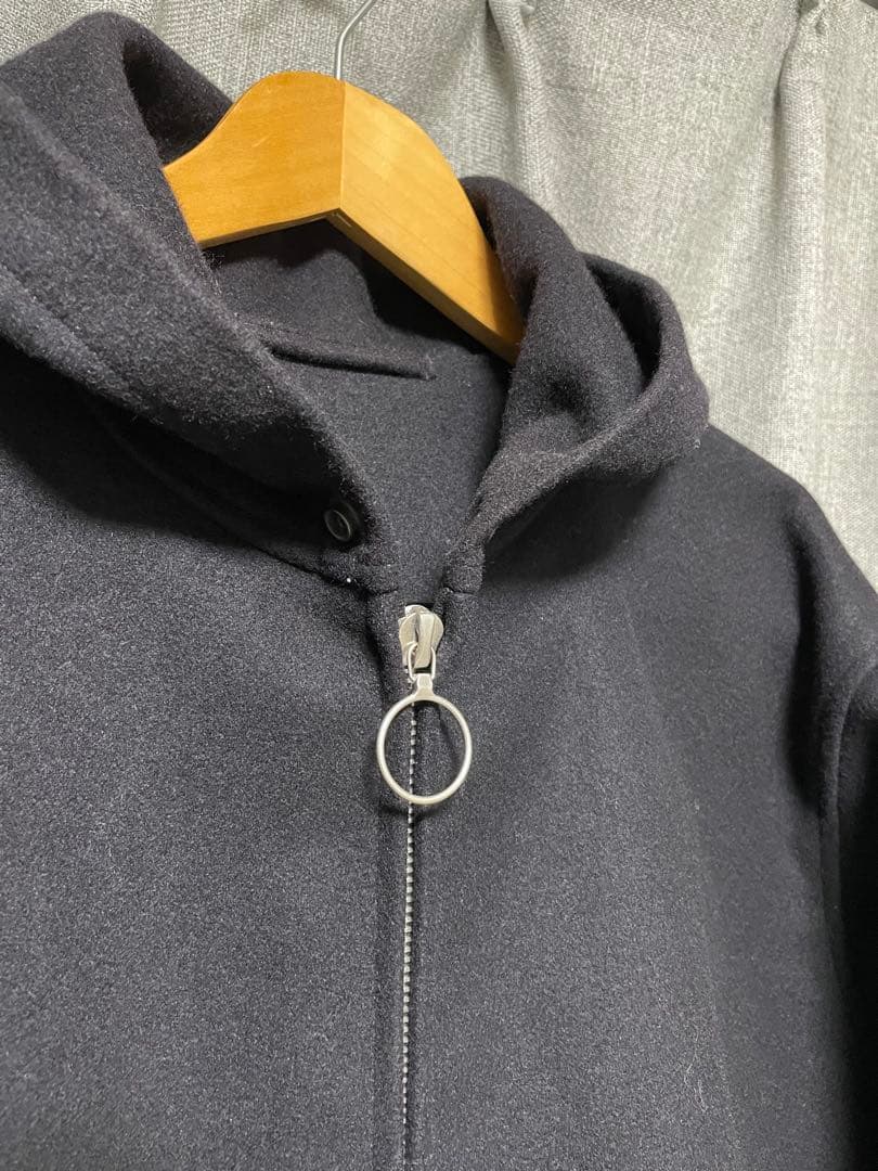 美品　COMOLI 18AW メルトンフーデッドコート 1