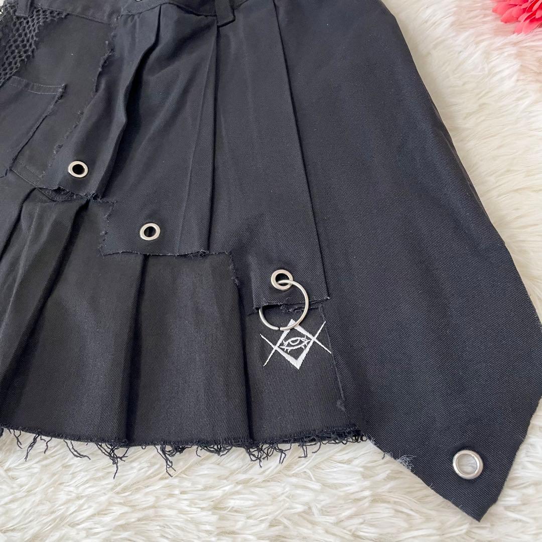 完売品✨️REFLEM レフレム ランダムレイヤードスカート 黒 アシメ 異素材