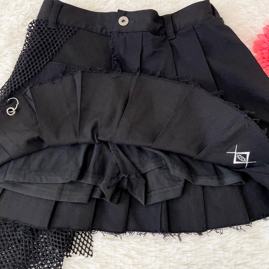 完売品✨️REFLEM レフレム ランダムレイヤードスカート 黒 アシメ 異素材
