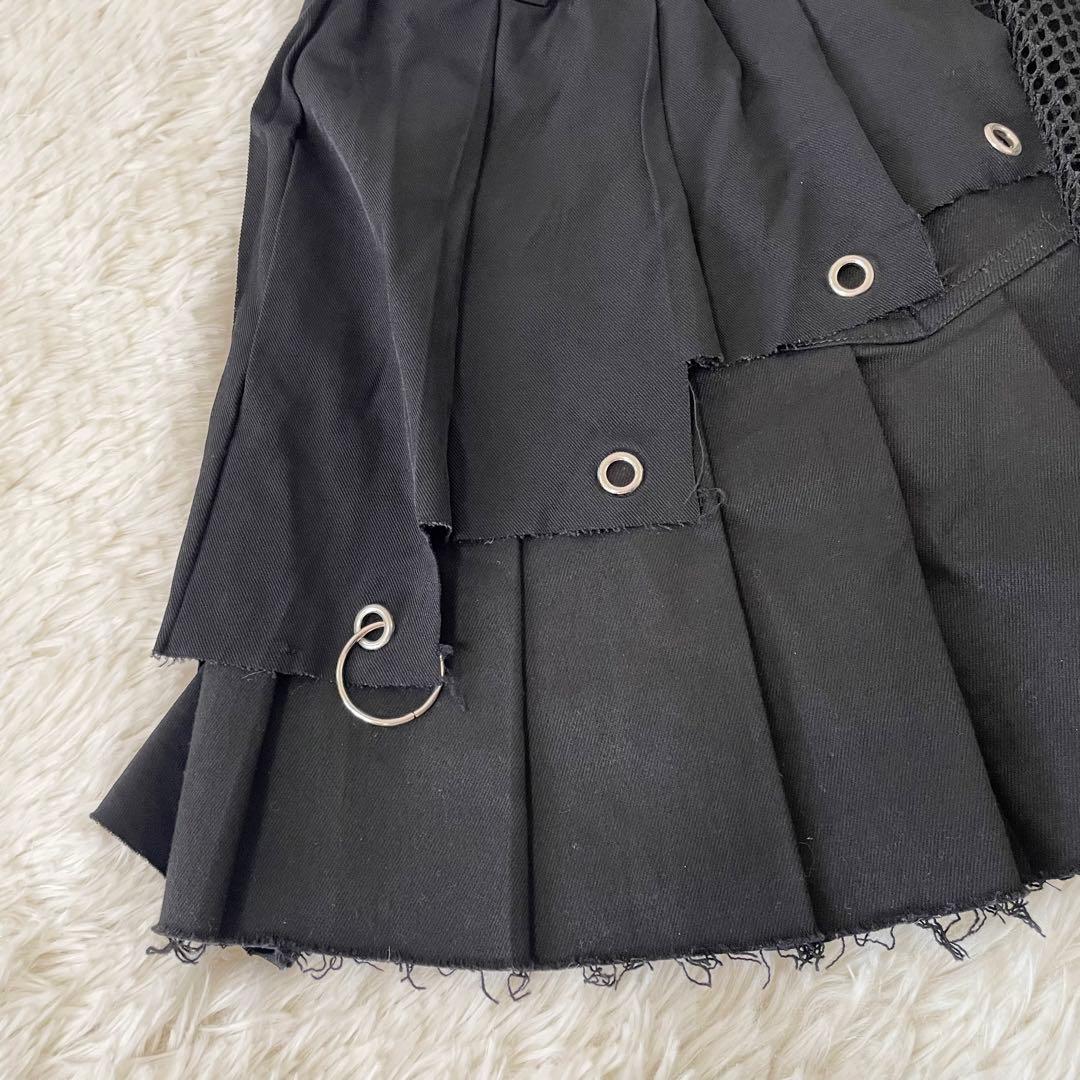 完売品✨️REFLEM レフレム ランダムレイヤードスカート 黒 アシメ 異素材