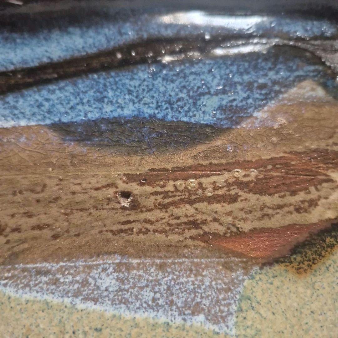 皿　大皿　長皿　焼物　陶芸　波形エッジが特徴　　【２枚セット】