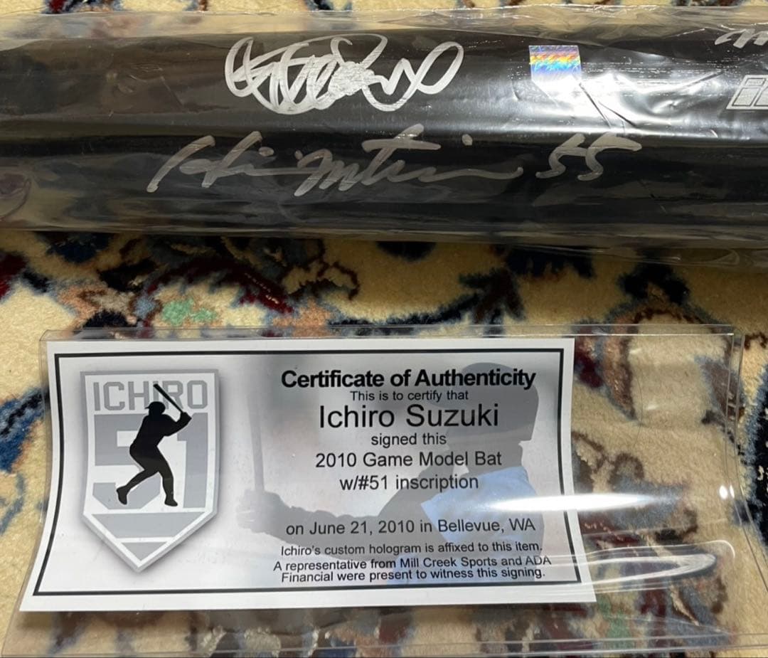 イチロー サイン入り 2010年モデル バット