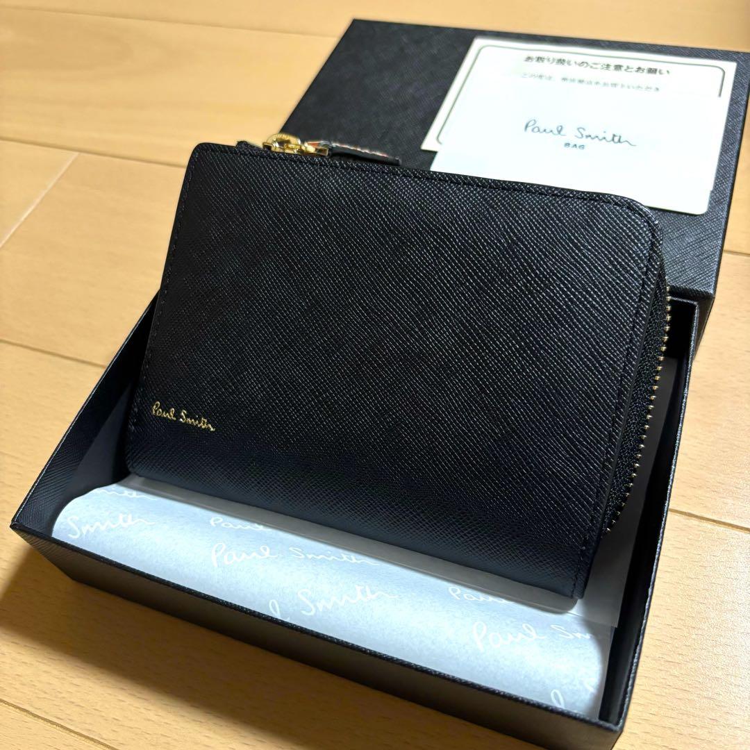 Paul Smith 超激レア　ジップストローグレイン　二つ折り財布　黒