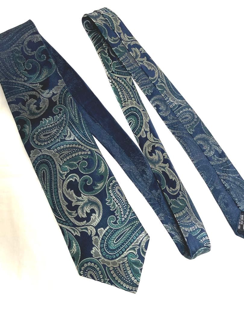 プラダ　PRADA ネクタイ　ペイズリー　グラデーション　シルク　絹　メンズ