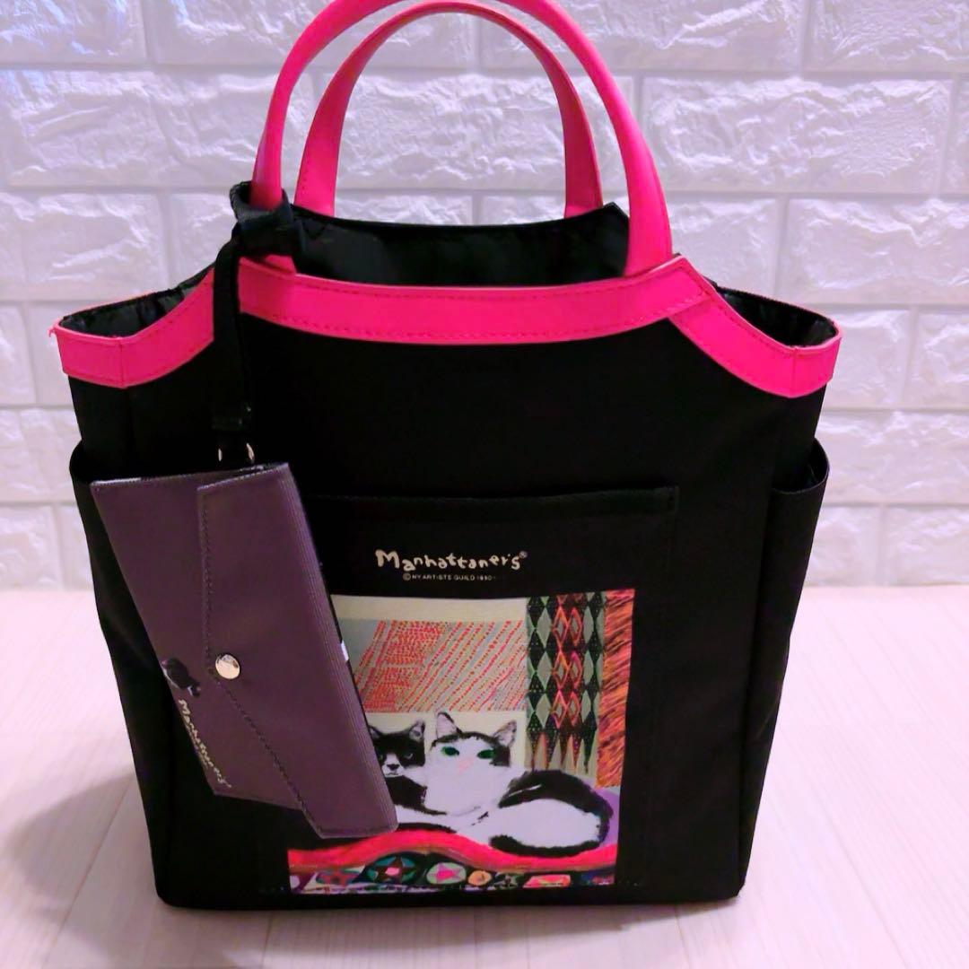 希少 美品 SWANY スワニー キャリーケース マンハッタナーズ 4輪 猫柄