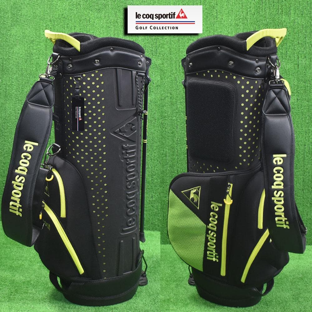 ルコックスポルティフ ゴルフ スタンド式 キャディバッグ９.５型【黒】美品！
