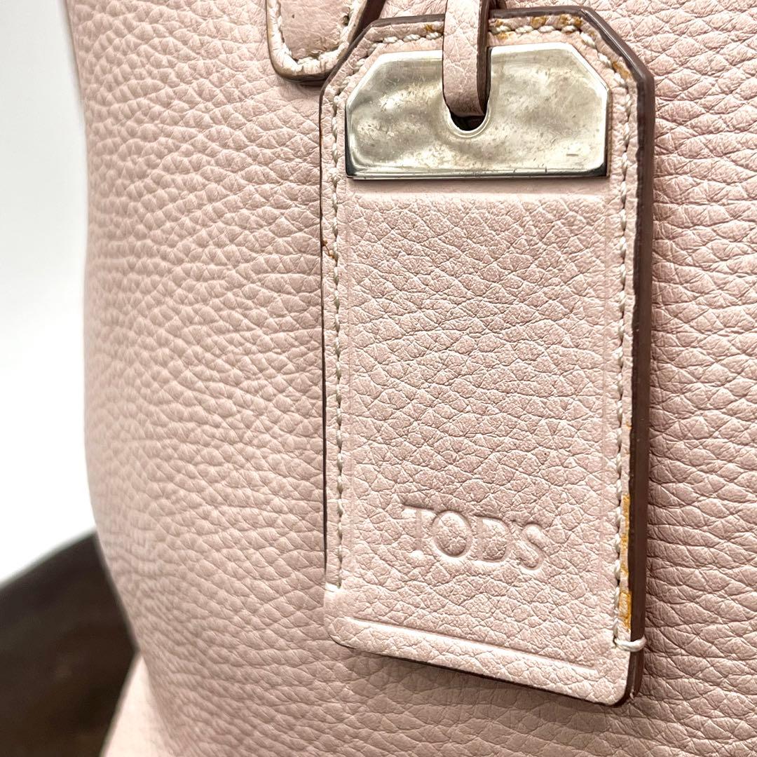 希少✨トッズ ジョイ トートバッグ ビジネス チャーム レザー A4収納可