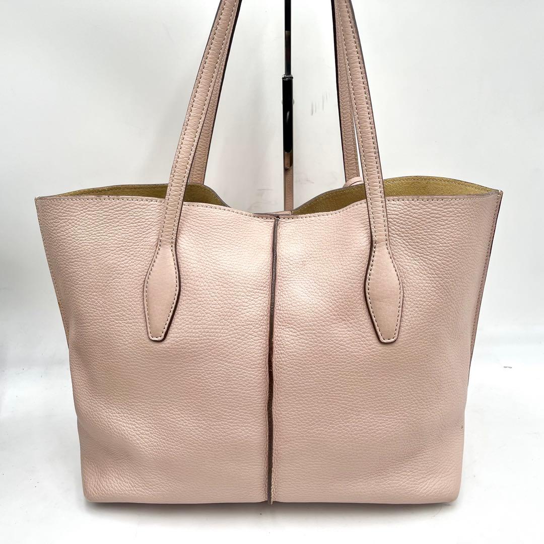 希少✨トッズ ジョイ トートバッグ ビジネス チャーム レザー A4収納可