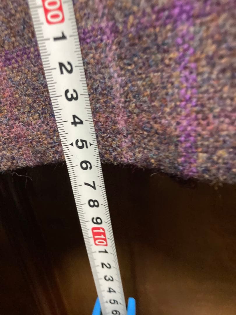 本場アイルランドの高級ブランドAvoca Tweed 手織りの紫のツイードコート