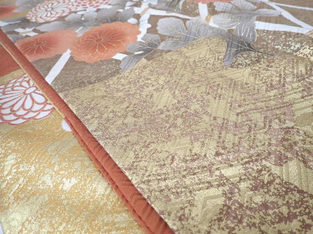 高級振袖 全面柄 金駒刺繍 金彩 身丈164cm(+3cm) 成人式 卒業式