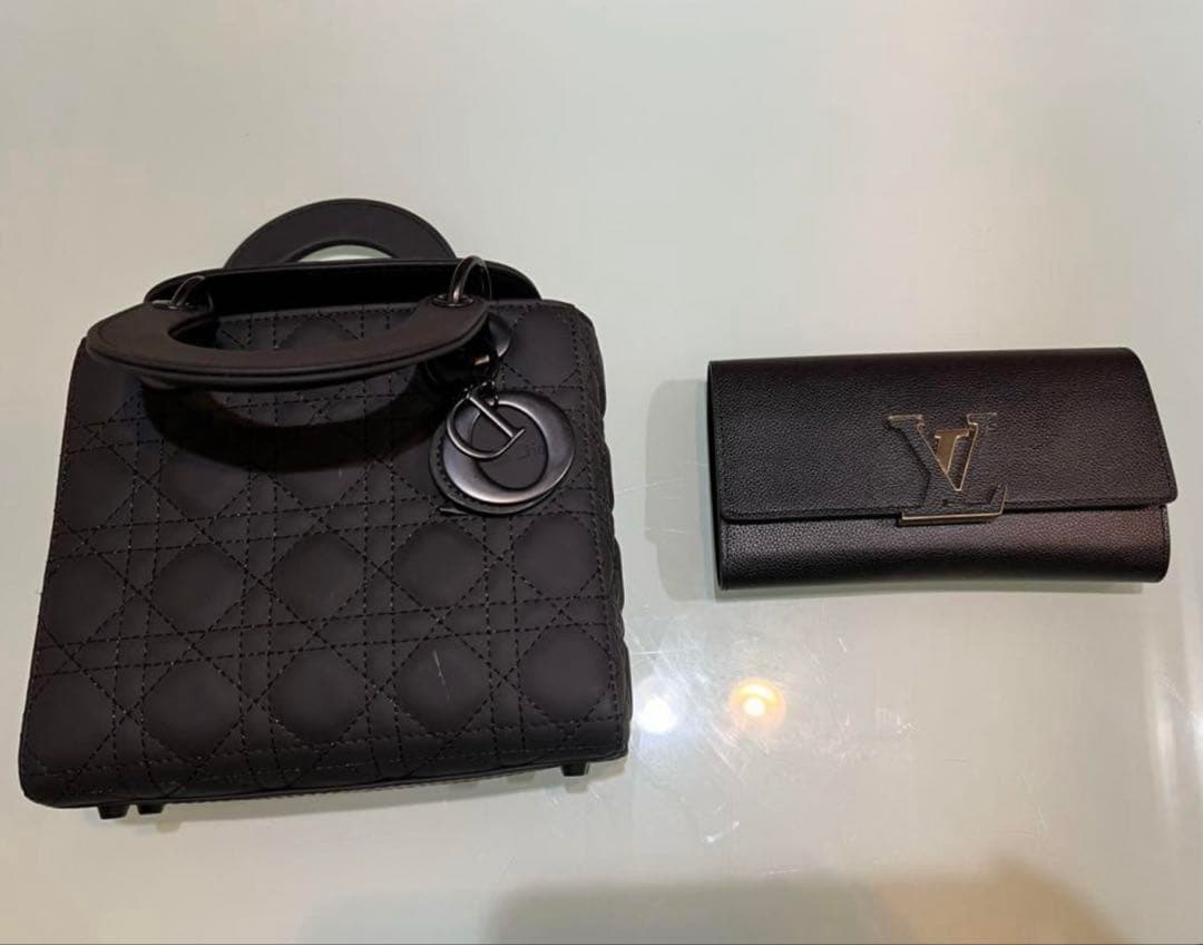 クリスチャンディオール マット キルティング ショルダーバッグ