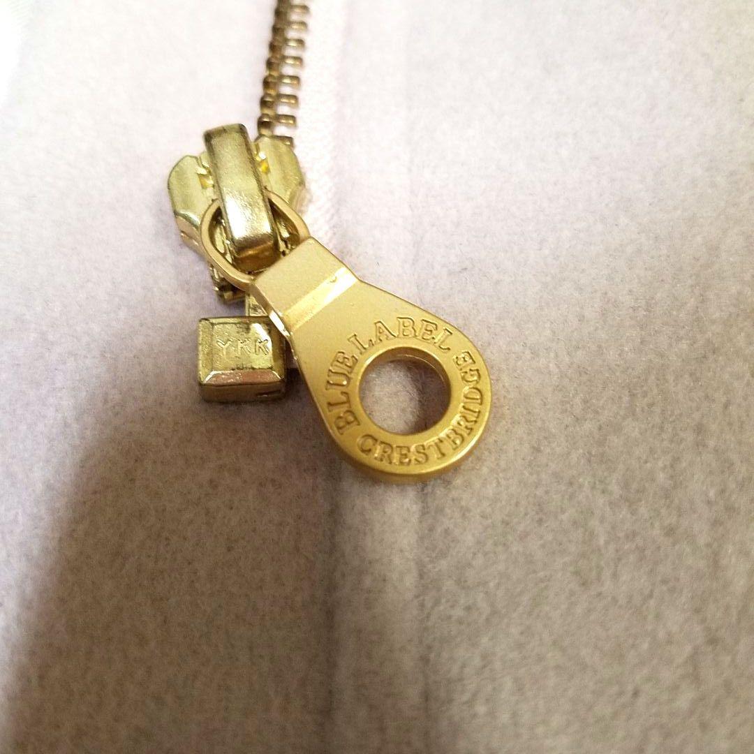 【美品】ブルーレーベルクレストブリッジ ロングコート メガチェック ラクーン