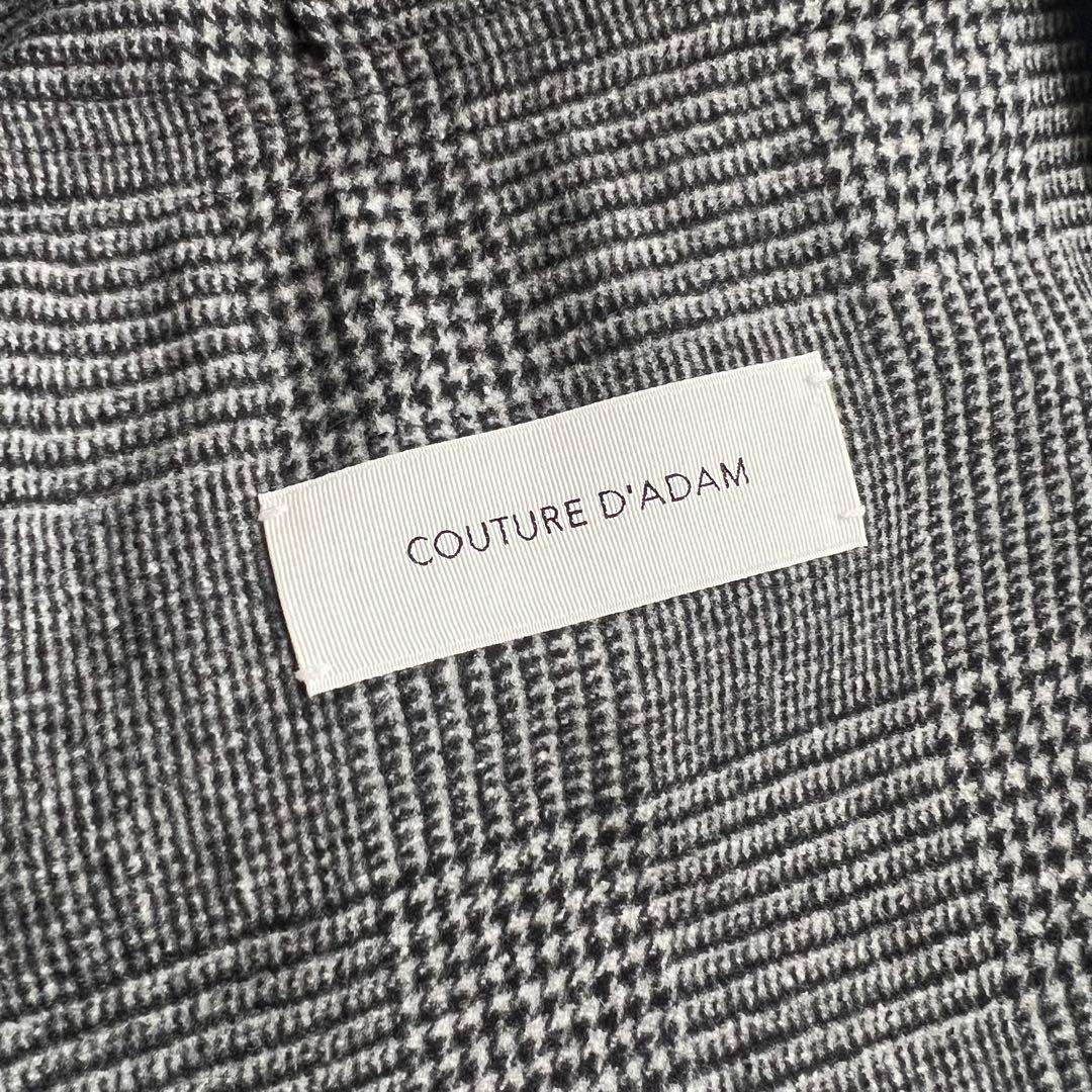COUTURE D'ADAM グレンチェック　コート　ロング　カシミヤ