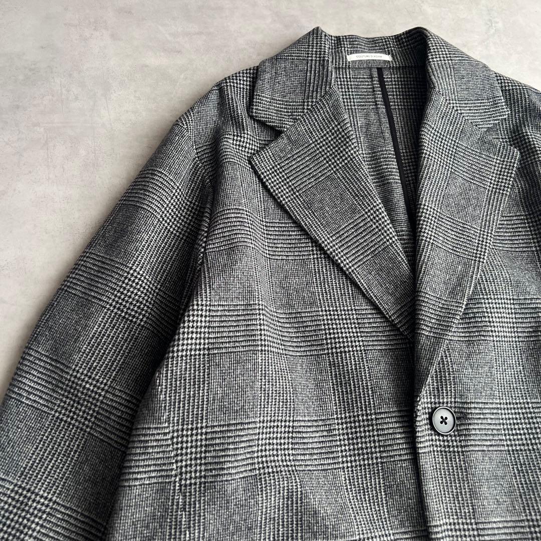 COUTURE D'ADAM グレンチェック　コート　ロング　カシミヤ