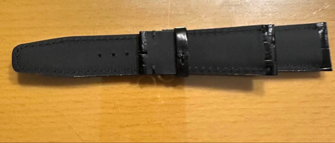 最終値下げ　銀座RASIN IWC ポルトギーゼ用 クロコダイルベルト　ブラック