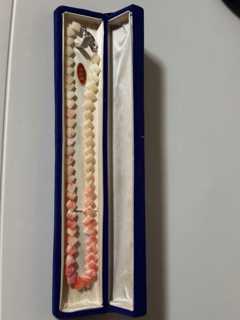 ネックレス サンゴ 本珊瑚 GSILVER 刻印&ブレスレットセット