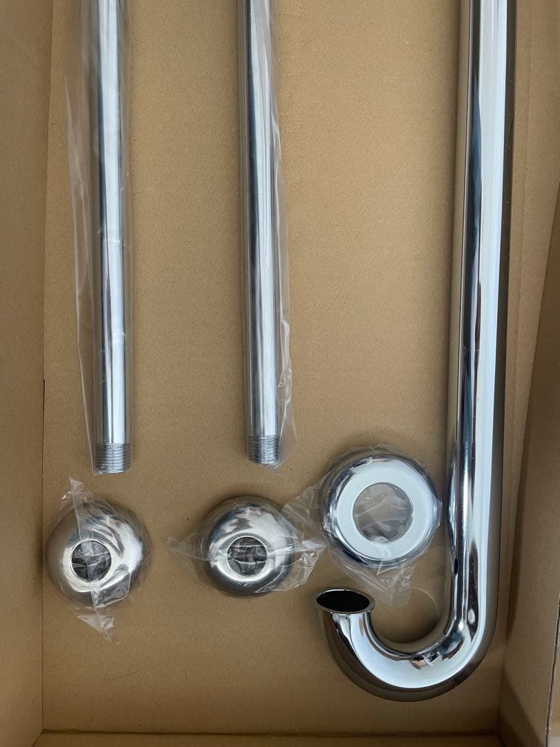 クロムメッキ 水栓柱セット