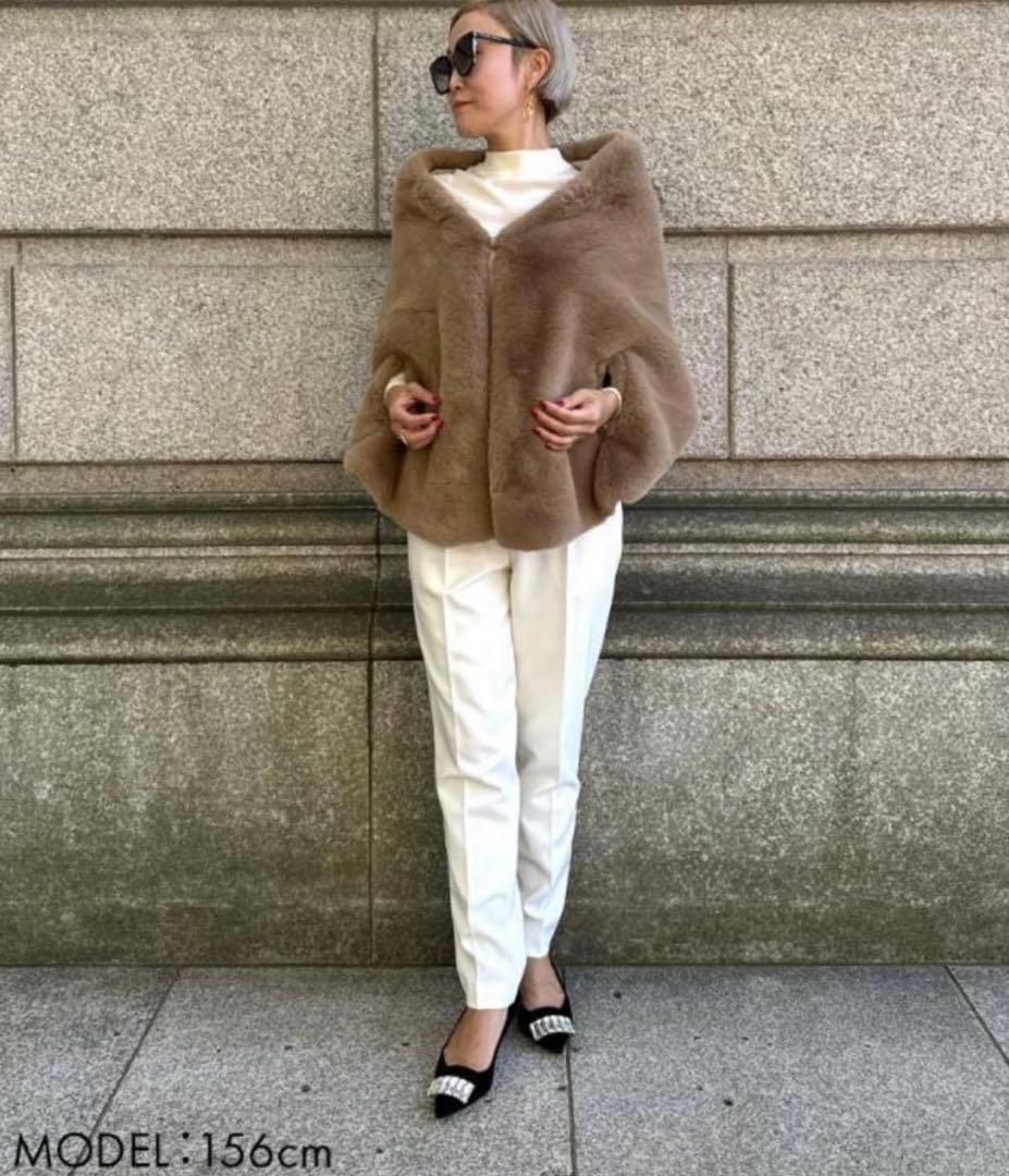 JENNE リッチボリューム ファーケープ 今期 新品タグ付！ 2025年購入