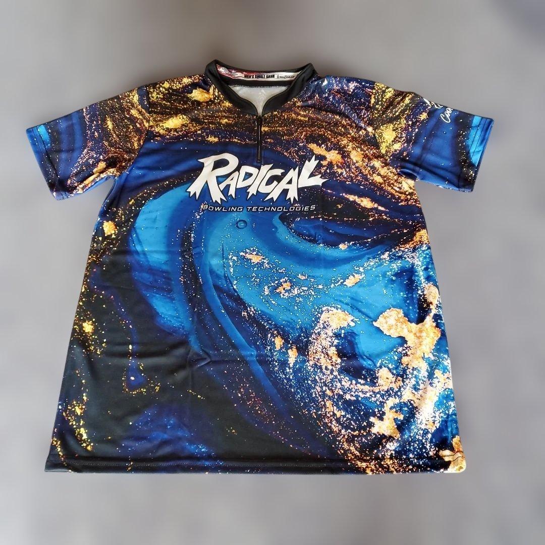 ✨新品✨ボウリングウェア　ラディカル　RADICAL　【M】　ブルー　ゴールド