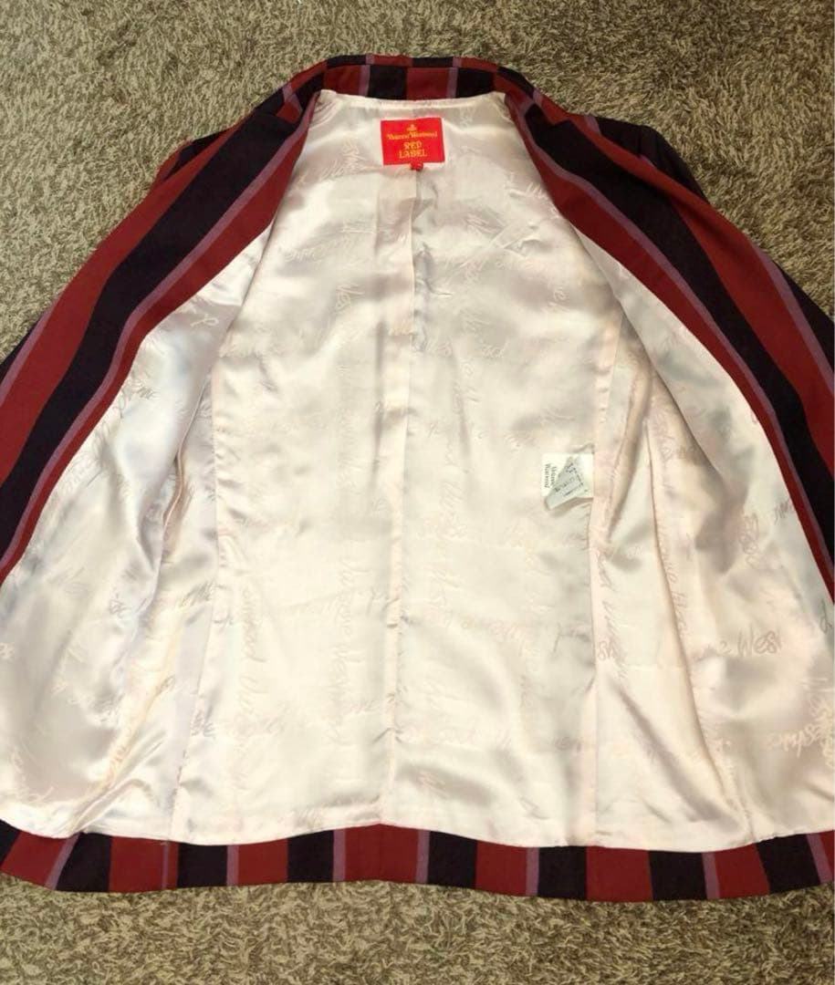【希少品】Vivienne Westwood ストライプスクールジャケット