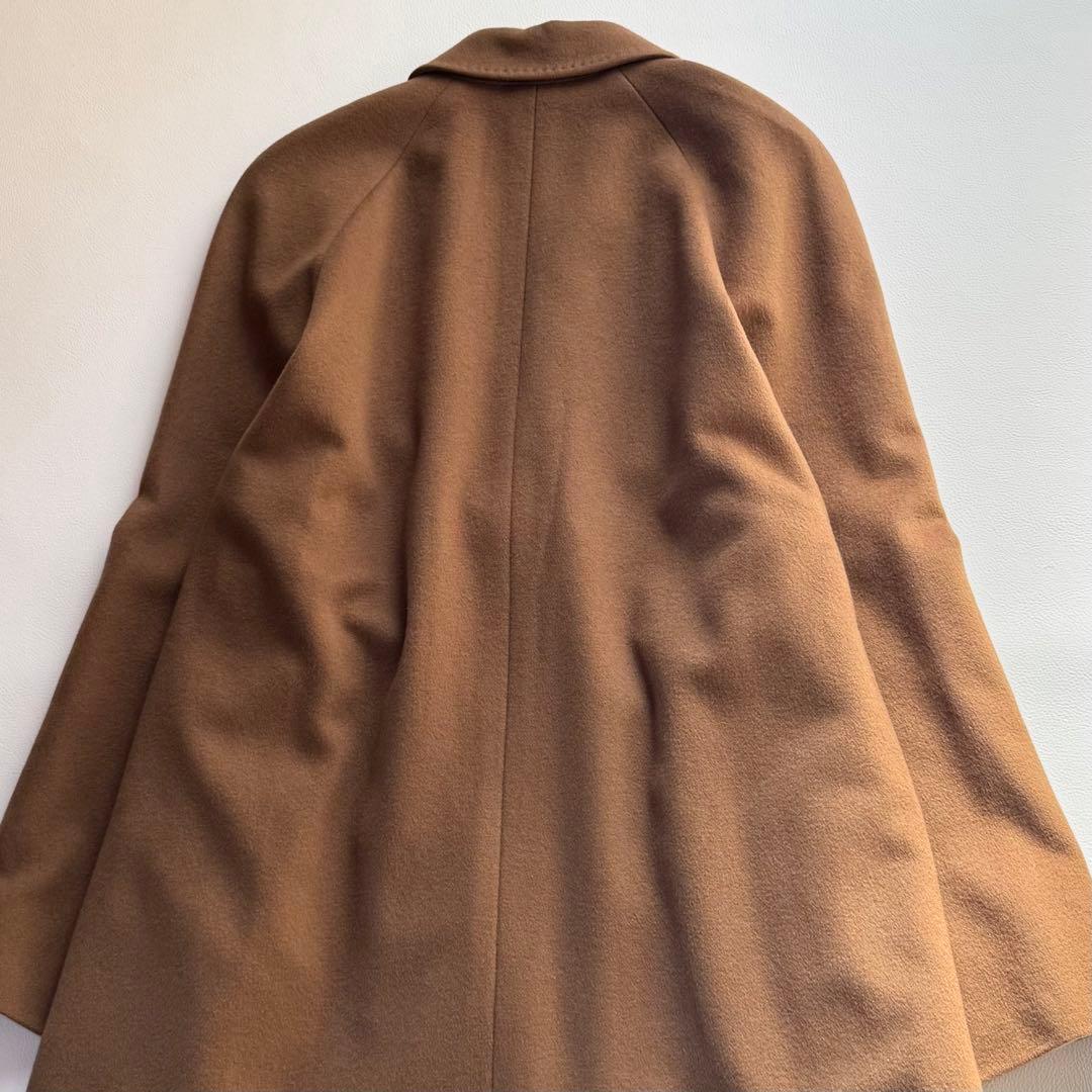 美品 【着丈111㎝】 ダブルチェスターコート カシミヤ100% キャメル 11