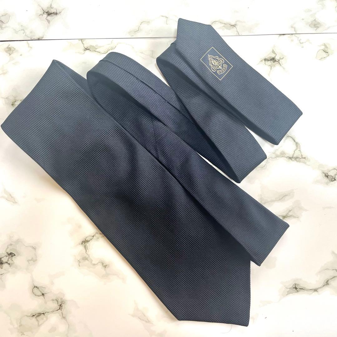 美品✨　GUCCI グッチ　ネイビー　ソリッド　ネクタイ
