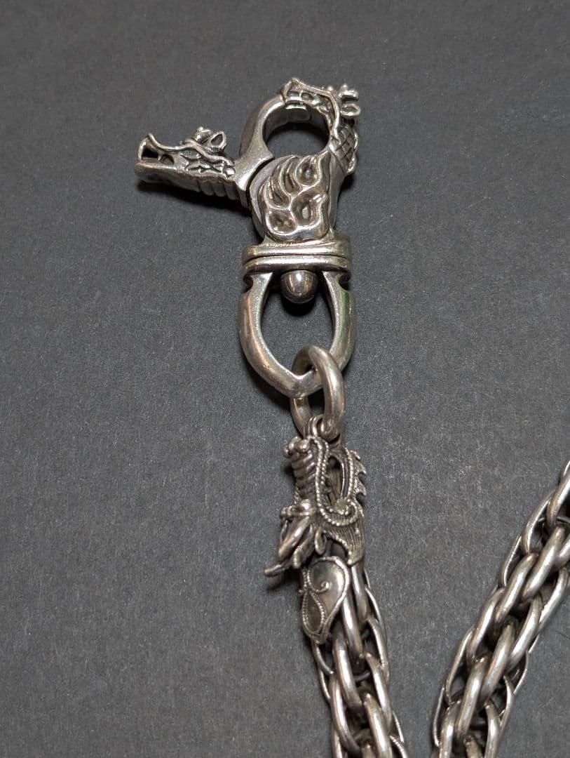 専用　ヴィンテージ シルバー925 ウォレットチェーン　ドラゴン　格安