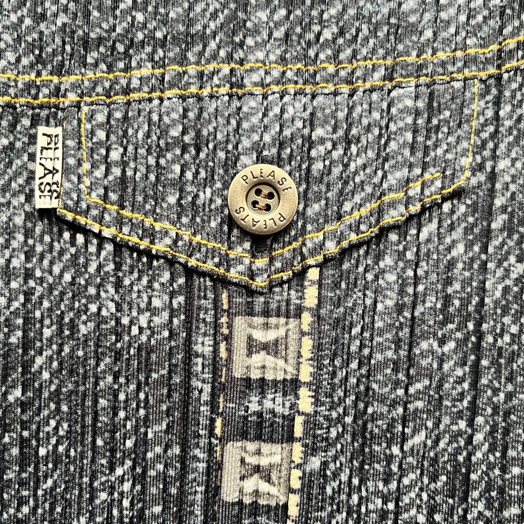 未使用級✨PLEATS PLEASE イッセイミヤケ デニムジャケット Gジャン