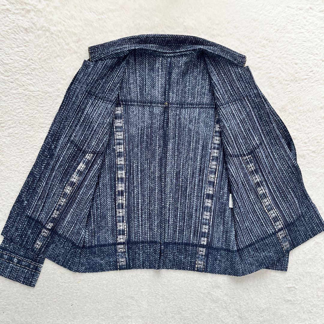未使用級✨PLEATS PLEASE イッセイミヤケ デニムジャケット Gジャン