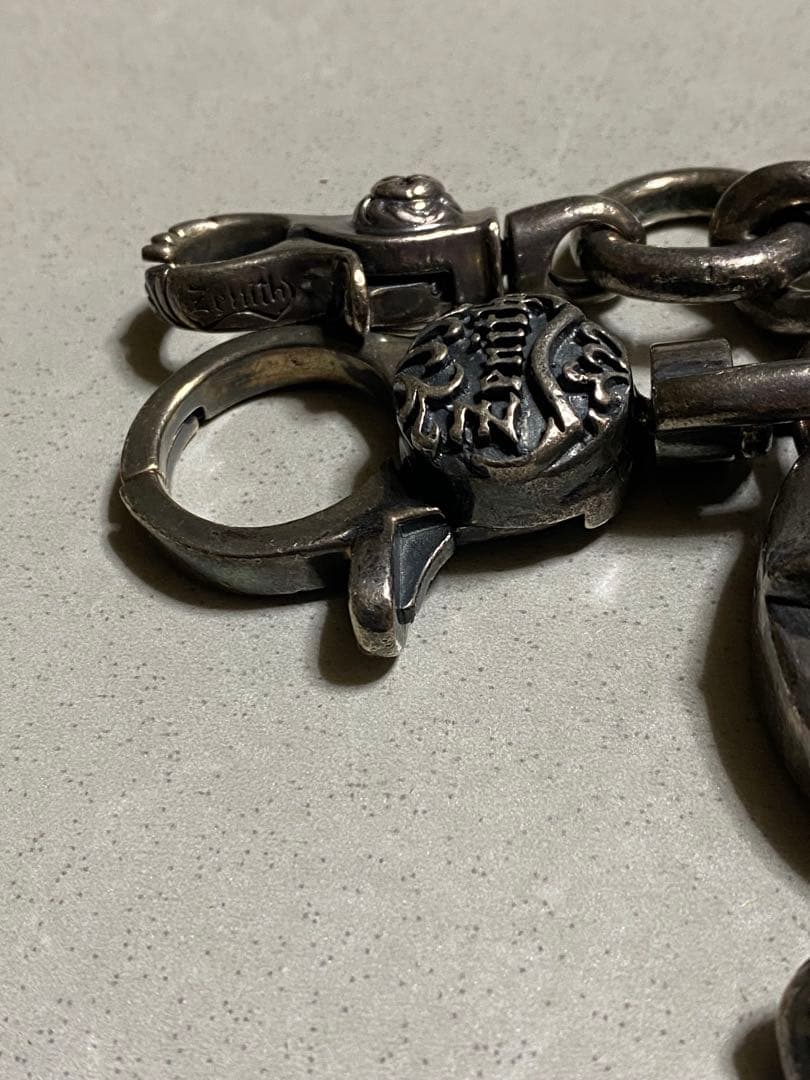 ゼニス　シルバー925 ウォレットチェーンダブルクリップzenith