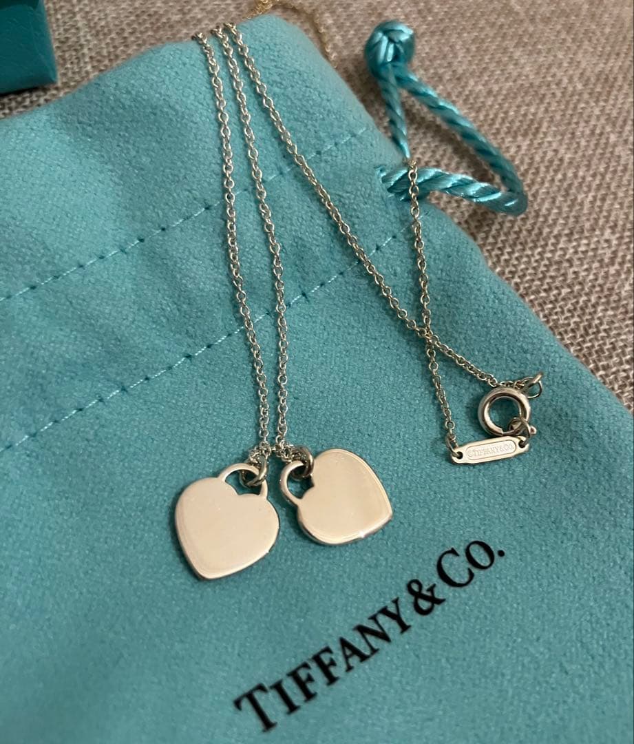 Tiffany & Co. ターコイズハートネックレス ダブルハート