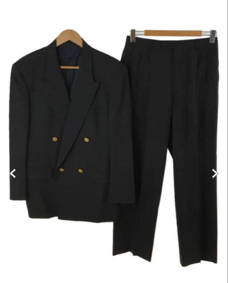 christian dior 金ボタンダブルセットアップ ブラック