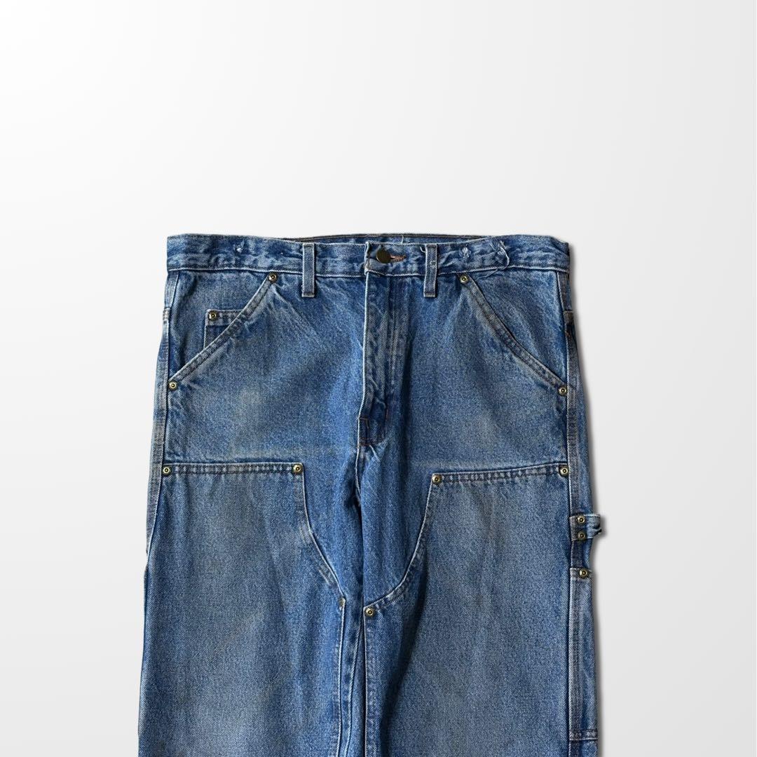 ダブルニー　W33　L32　デニム　ペインター　カーペンター　インディゴ　古着