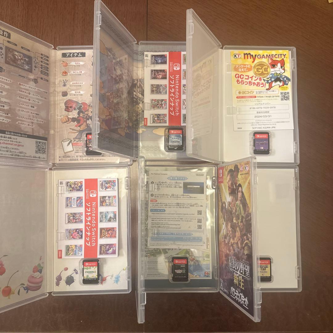 ニンテンドースイッチソフト6本　ポケモン、海賊無双、ピクミン