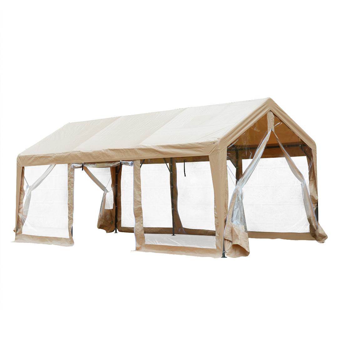 【UV·防水】テント 車庫テント ガレージテント 3×6m仮設倉庫 タープテント