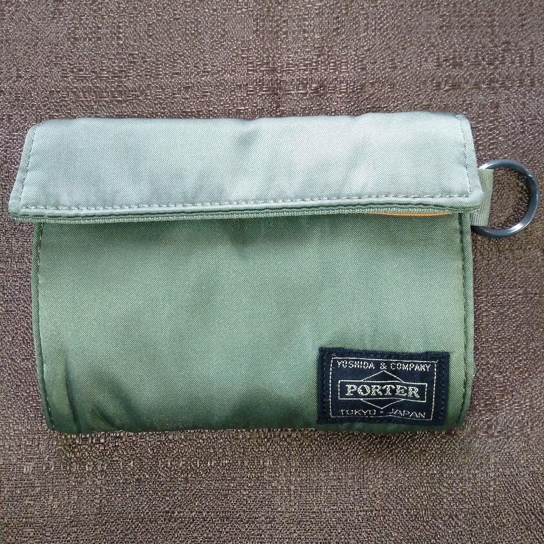 ポーター　タンカー　折財布　グリーン