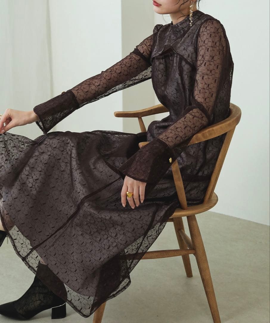 ANDRESD バックオープン ワンピース パーティー ドレス オケージョン