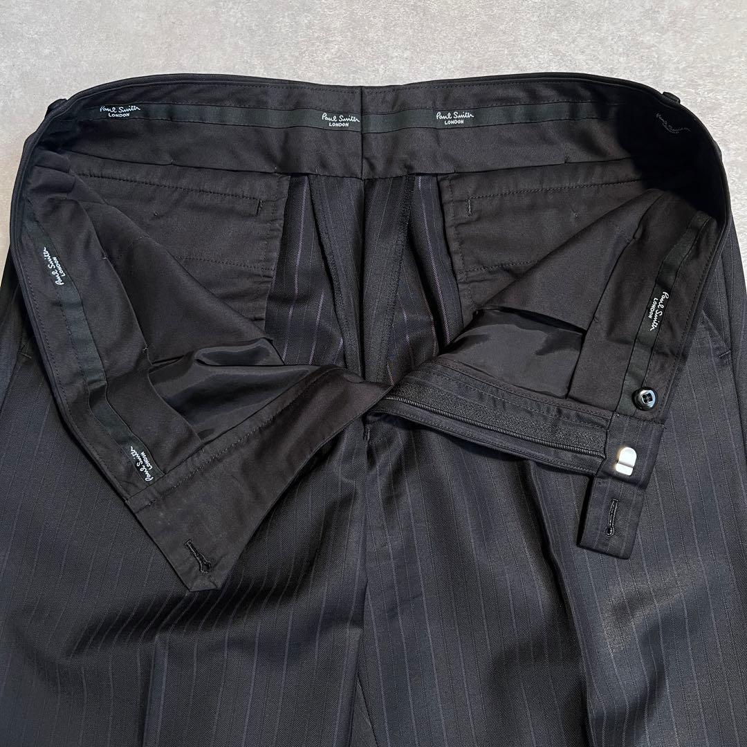 【美品】ポールスミス×ゼニア スーツセットアップ ネイビー ストライプ L2