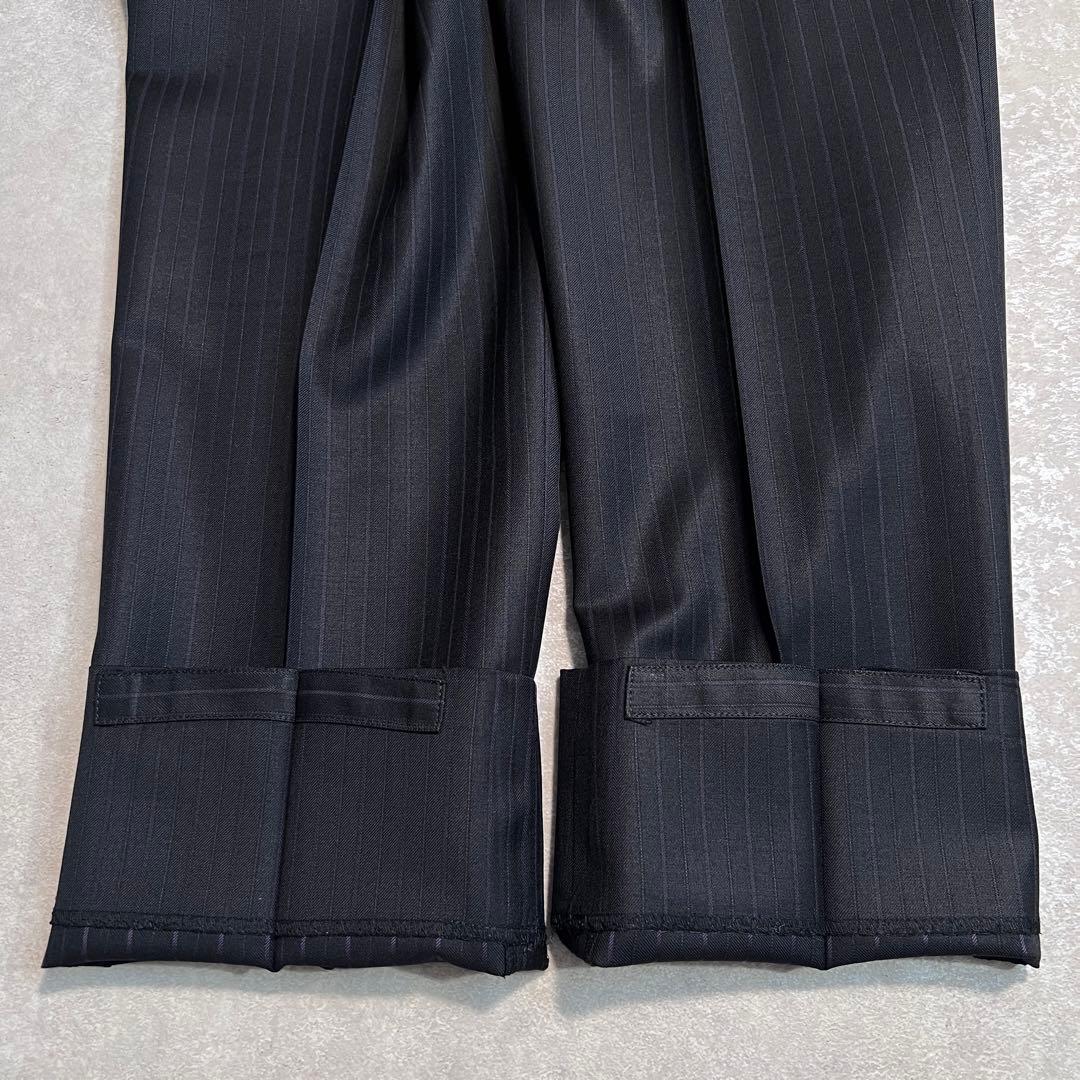 【美品】ポールスミス×ゼニア スーツセットアップ ネイビー ストライプ L2