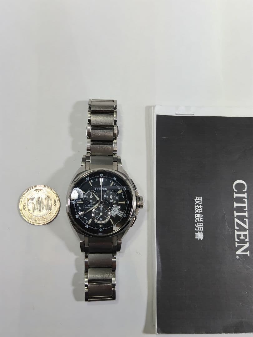 シチズン　エコドライブ　 アテッサ　ジェットセッター クロノグラフ 軽量チタン製