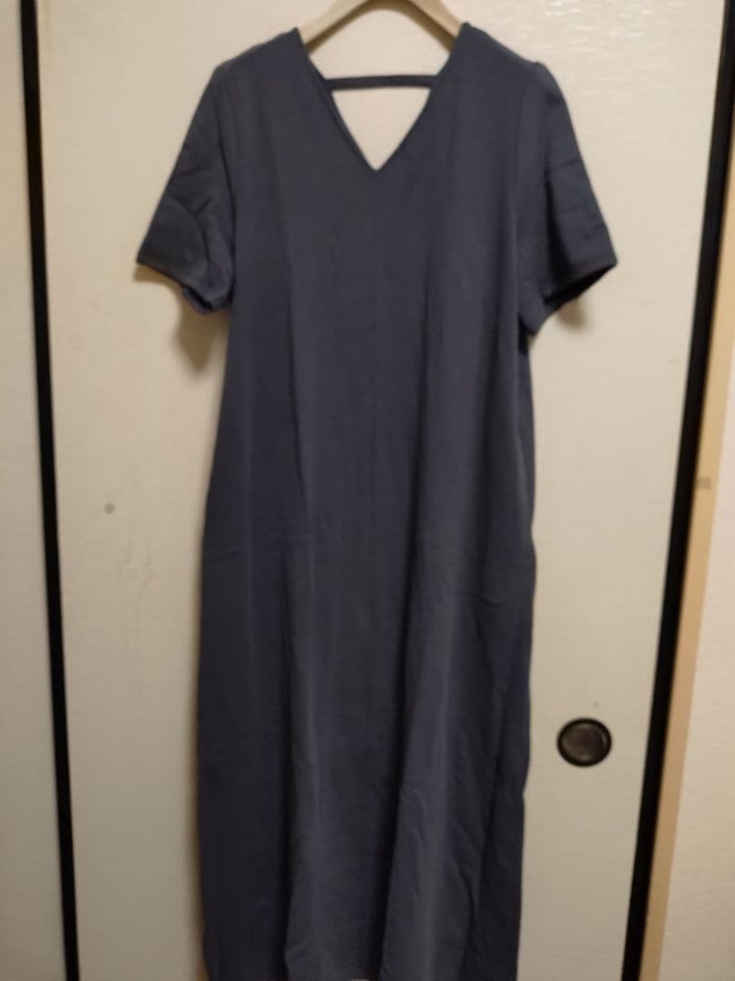 ✿　美品　エブールebure2025ss　ライトミニ裏毛ワンピース　グレー