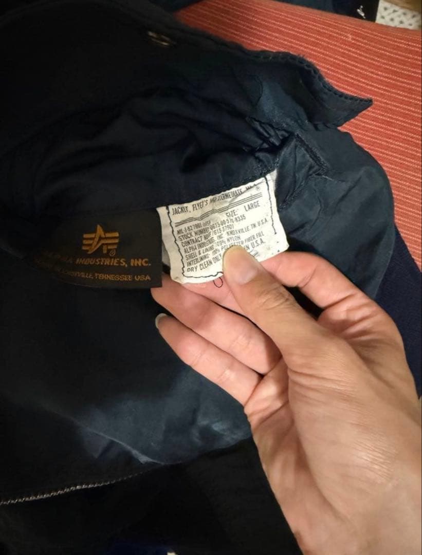 80s〜90s ALPHA MA-1 フライトジャケット USA製 ネイビー