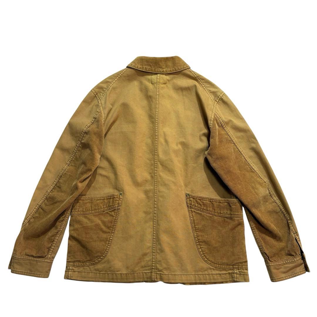 Go hemp ショールカラー カバーオール M 茶色 コーデュロイ ブラウン