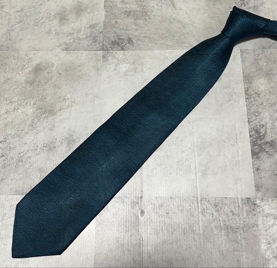 BVLGARI ネクタイ ハイブランド ソリッド セッテピエゲ 箱付き